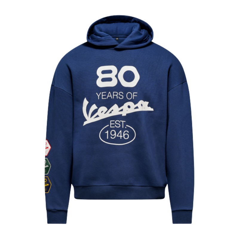 80TH HOODIE BLUE
