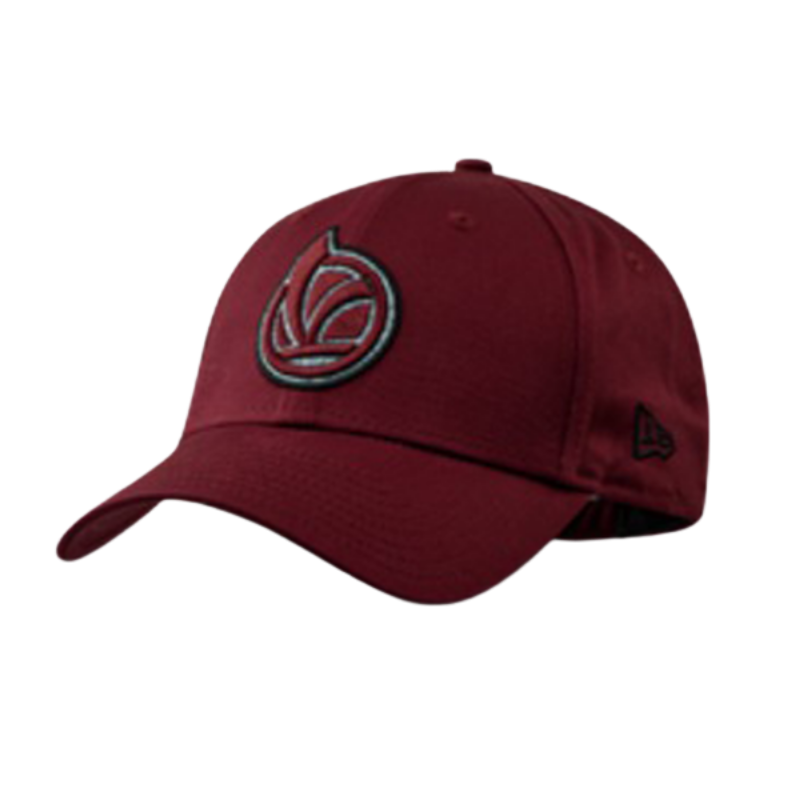 DEC GLITTER BASEBALL CAP BURGUNDY